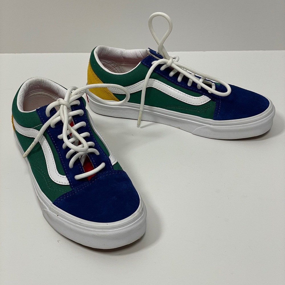 Vans Old Skool Yacht Club Colorblock Shoes Blue Green Yellow Mens 5.5 Womens 7